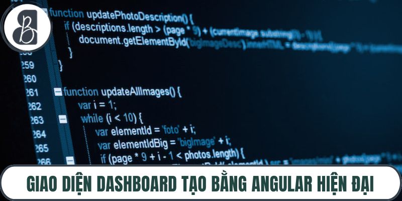Giao diện dashboard tạo bằng Angular hiện đại