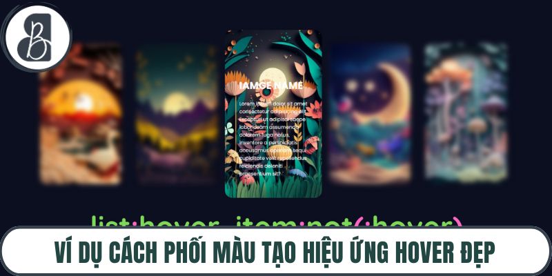 Ví dụ cách phối màu tạo hiệu ứng hover đẹp
